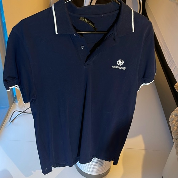 Roberto Cavalli Navy Blue Polo size M - Picture 1 of 2